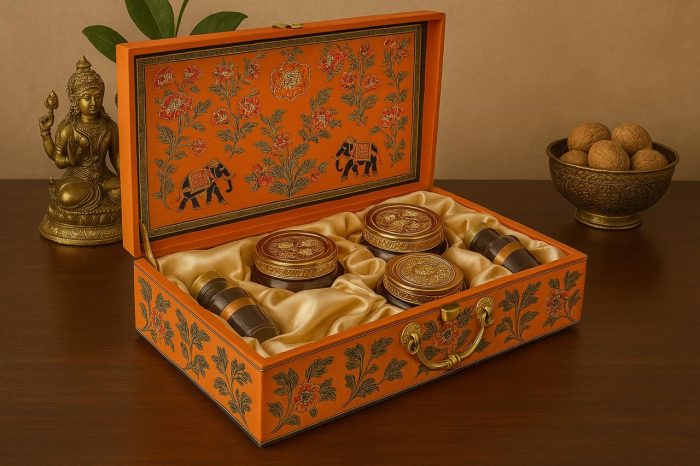 2 Jar 12 Cavity Rajasthani Print